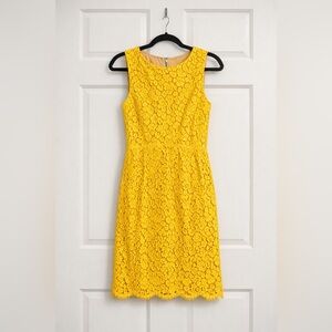 Michael Kors Yellow Lace Dress made in Italy Size 2 Vintage Designer Cocktail